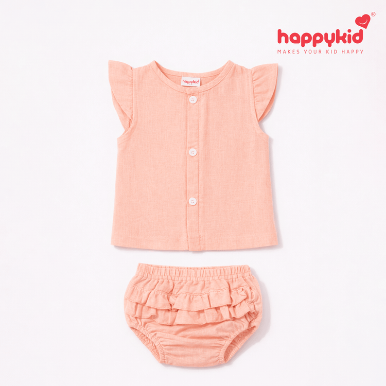 Happykid Newborn Baby Voile Daily Wear Dress (0–3 Months ) Bina 3 Piece