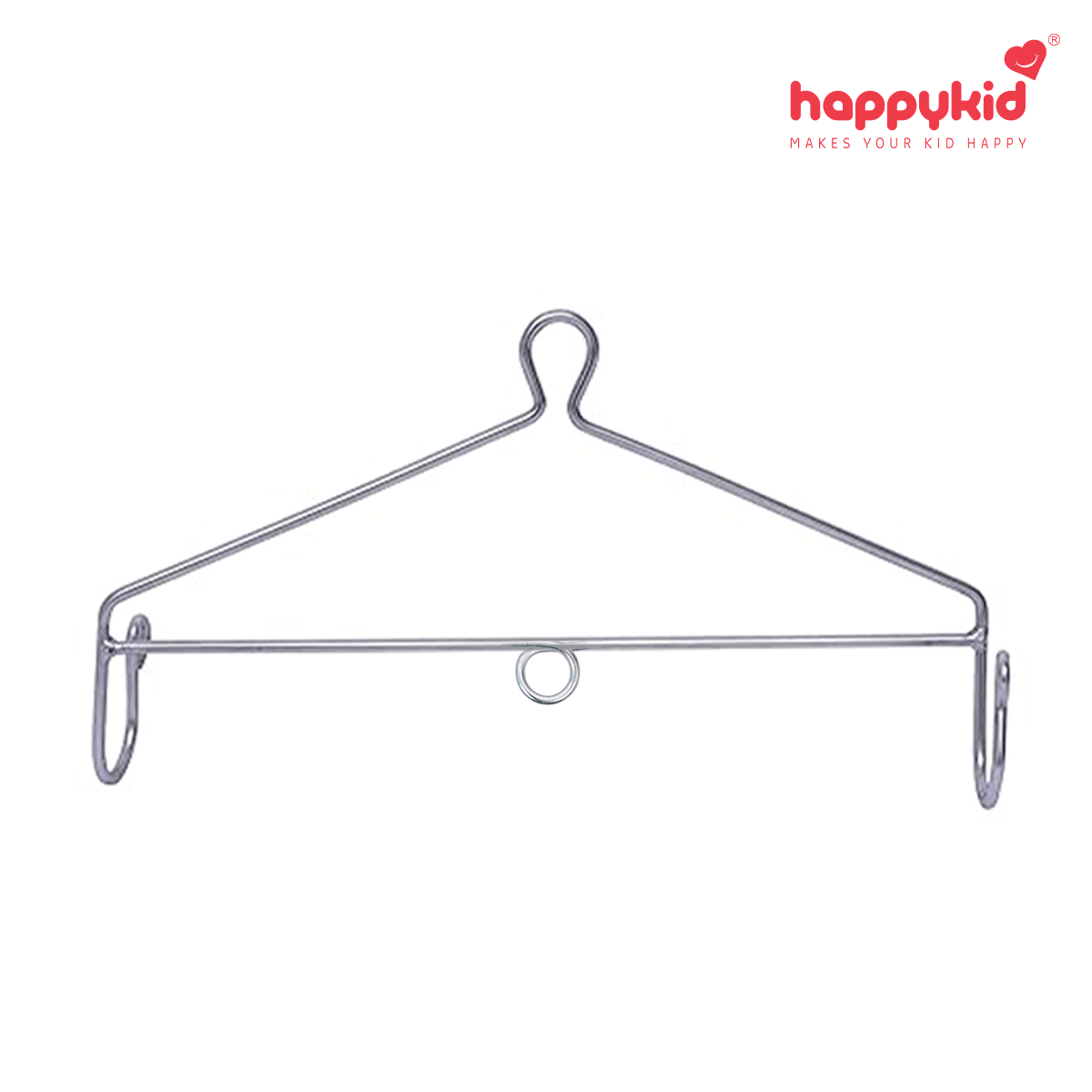 Happykid Metal Hanger for Baby Cradle Spring, Thottil, Jhoola, Palna, Jula, Swings (0-24 Months) | 20KG Capacity | 38CM Wide (Silver)