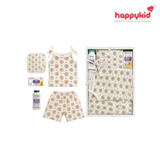 Blossom Plus Newborn Baby Gift Set | Dress, Towel, Baby Powder & Baby Soap (0–3 Months)