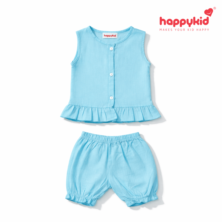 Happykid Newborn Baby Voile Daily Wear Dress (0–3 Months) 3 Piece