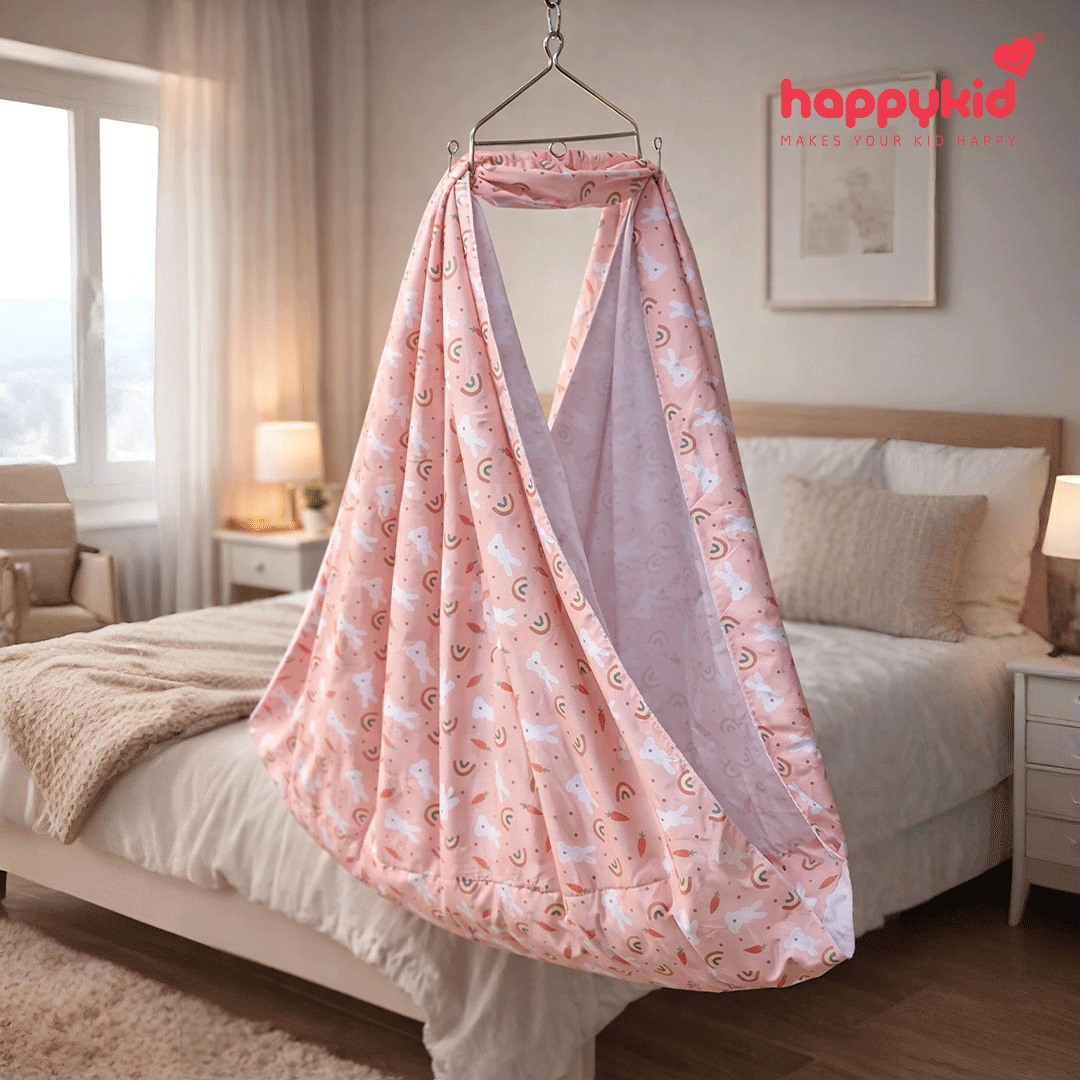 Baby Bed Cradle Cloth Combo with Heavy Duty Steel Hanger