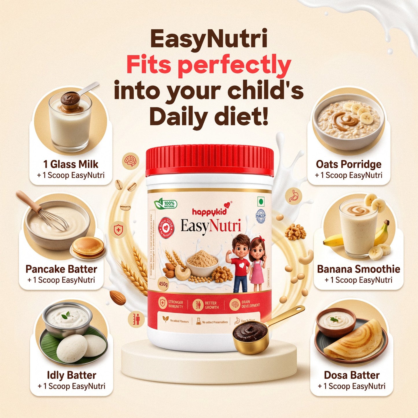 EasyNutri Nutrition Powder | Complete Daily Nutrition for Kids | 400g