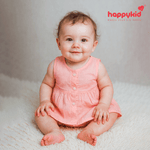 Happykid Newborn Baby Voile Daily Wear Dress  (0–3 Months) 3 piece