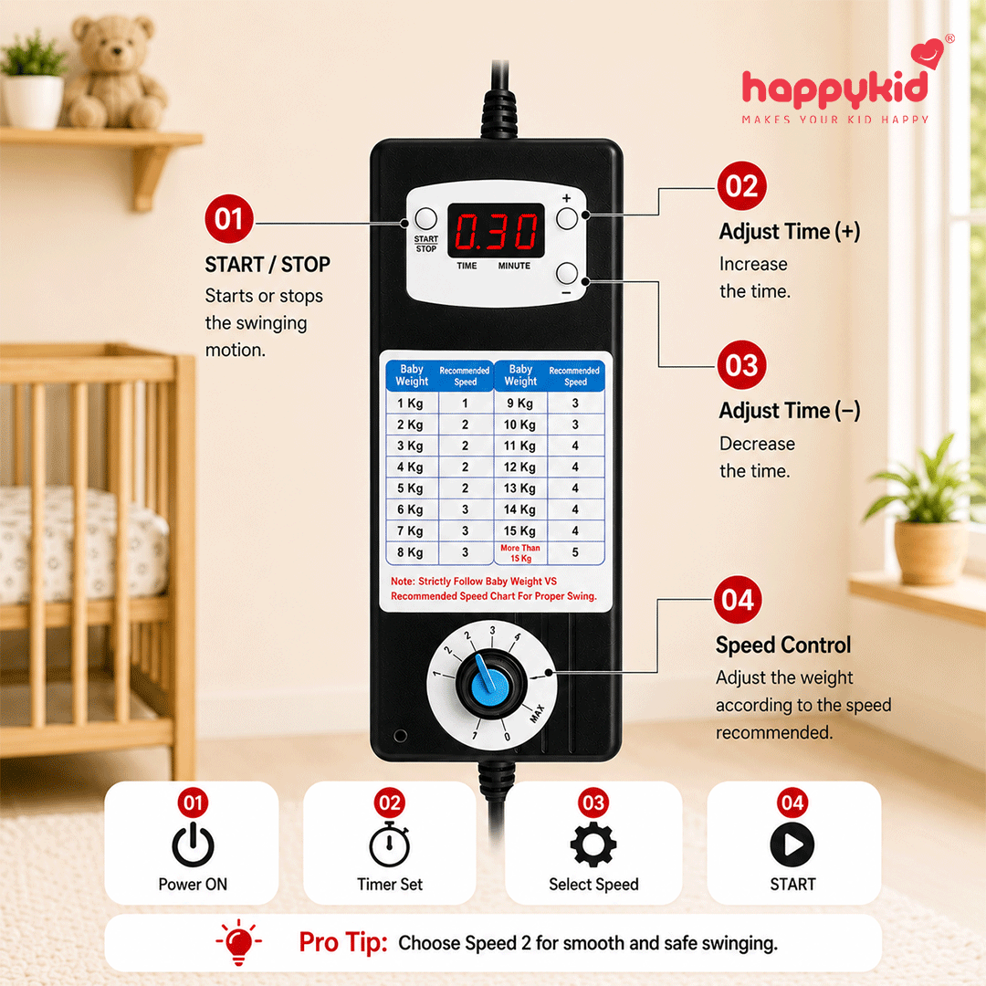 HappyKid Automatic Baby Cradle Swing Machine