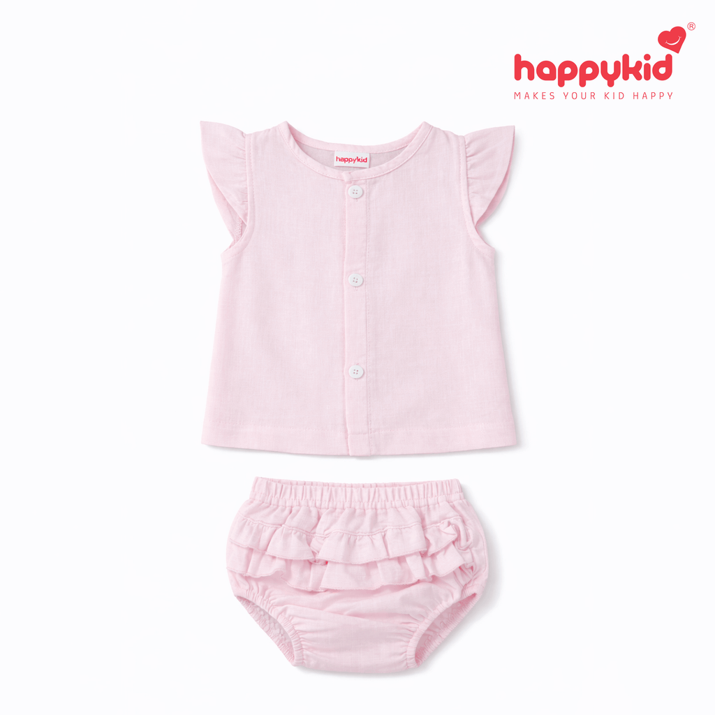 Happykid Newborn Baby Voile Daily Wear Dress  (0–3 Months ) Bina 3 Piece