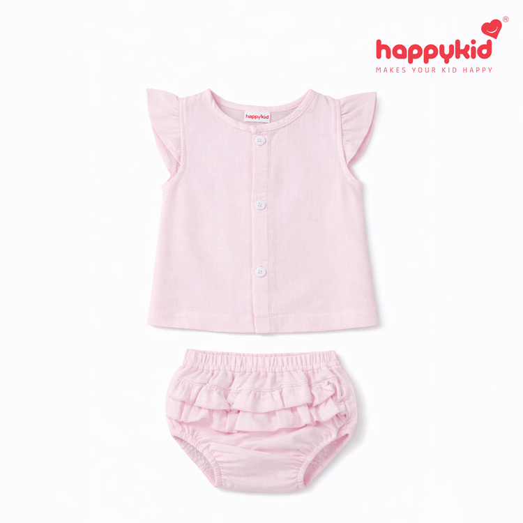 Happykid Newborn Baby Voile Daily Wear Dress  (0–3 Months ) Bina 3 Piece