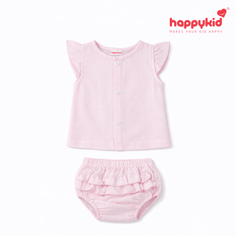 Happykid Newborn Baby Voile Daily Wear Dress  (0–3 Months, Soft & Breathable) Bina