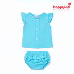 Happykid Newborn Baby Voile Daily Wear Dress  (0–3 Months ) Bina 3 Piece