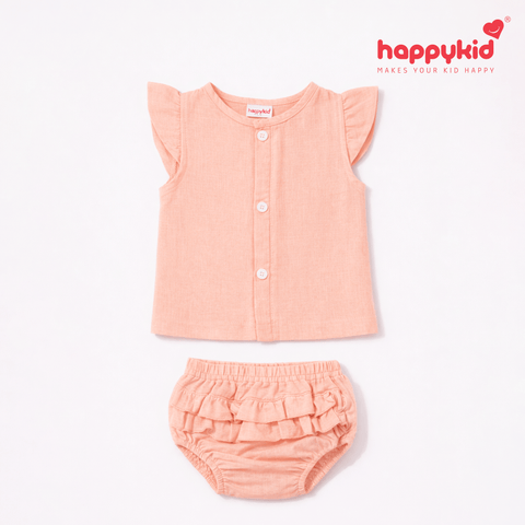 Happykid Newborn Baby Voile Daily Wear Dress  (0–3 Months ) Bina 3 Piece