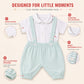 Rex Cotton Baby Suspender Outfit Set – Shirt & Pants