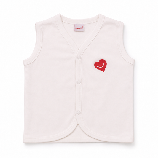 HappyKid Full White Cotton Baby Jabala – 6 Pack (0–6 Months)