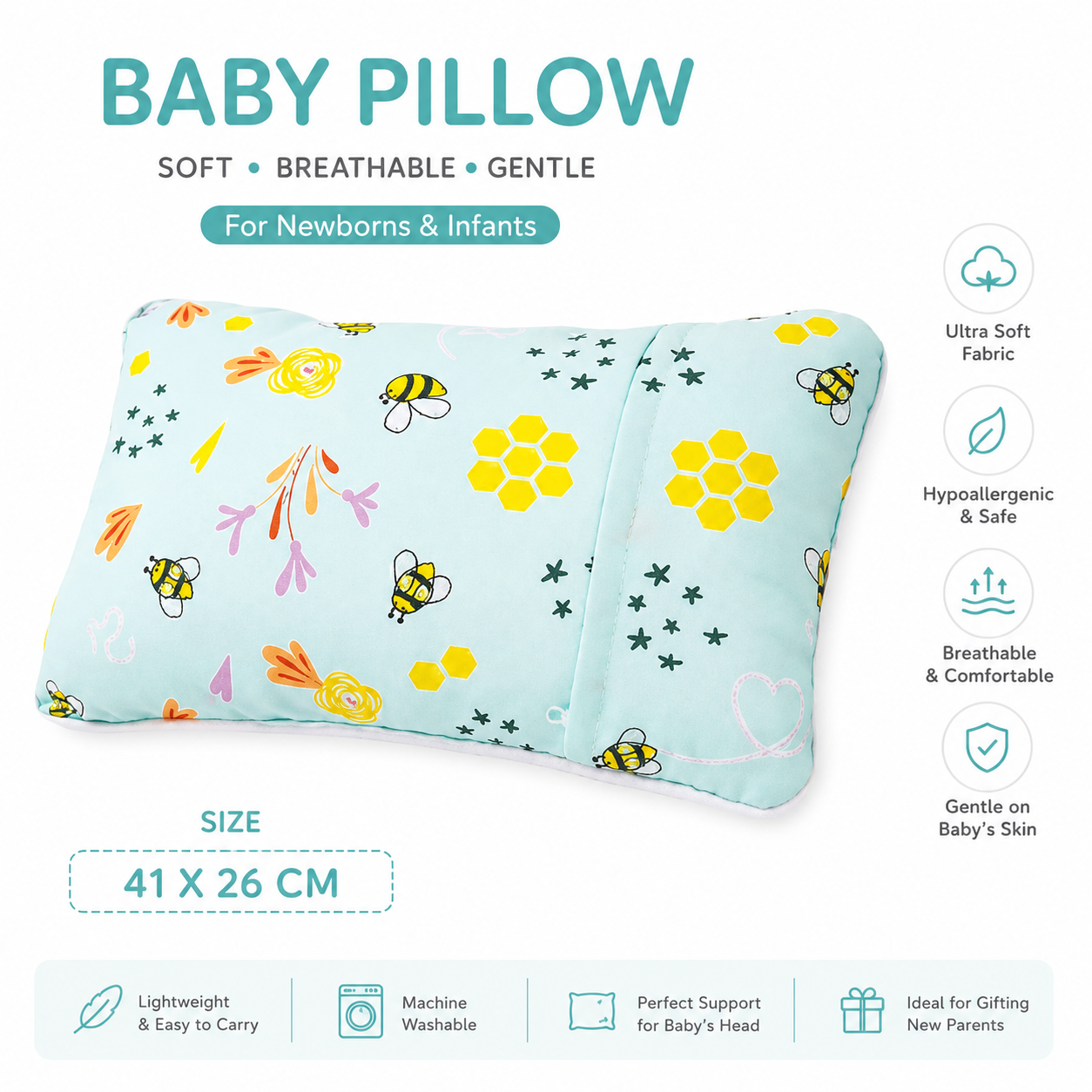 Meon Baby Pillow 41 x 26 cm