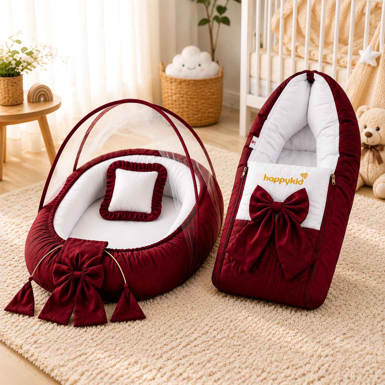 Baby Nest & Carry Bed Combo | 3-in-1 Newborn Sleep Solution