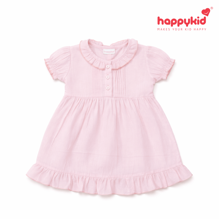 Happykid Newborn Baby Voile Daily Wear Dress  (0–12 Months ) 3 Piece