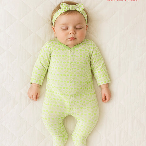 HappyKid Baby Cotton Romper Set – Printed & Plain Full Sleeve Sleepsuits for Newborns (0–6 Months)