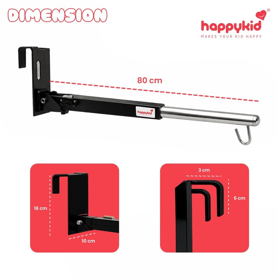 HappyKid Baby Bed Cradle Combo with Adjustable Window Hanger – 5 in 1 | Combo 5
