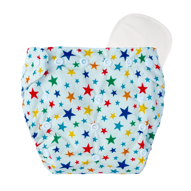 HappyKid Leakage-Proof Reusable Cloth Diaper with Ultra-Absorbent 8-Layer Pad