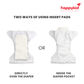HappyKid Reusable Diaper Pads Pack of 6 | 8-Layer Ultra Absorbent Washable Cloth Inserts | Soft Cotton Baby Diaper Liners