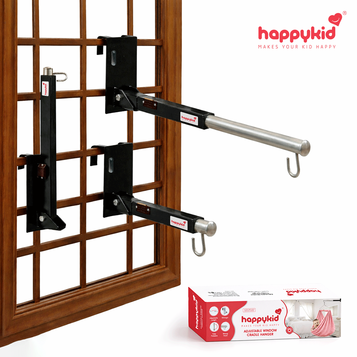 Adjustable Window Cradle Hanger – Heavy Duty Steel Baby Swing Support ...