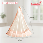 Happykid Angel Cradle with Double-Side Net & Double Spring Suspension | Newborn Baby Hanging Cradle