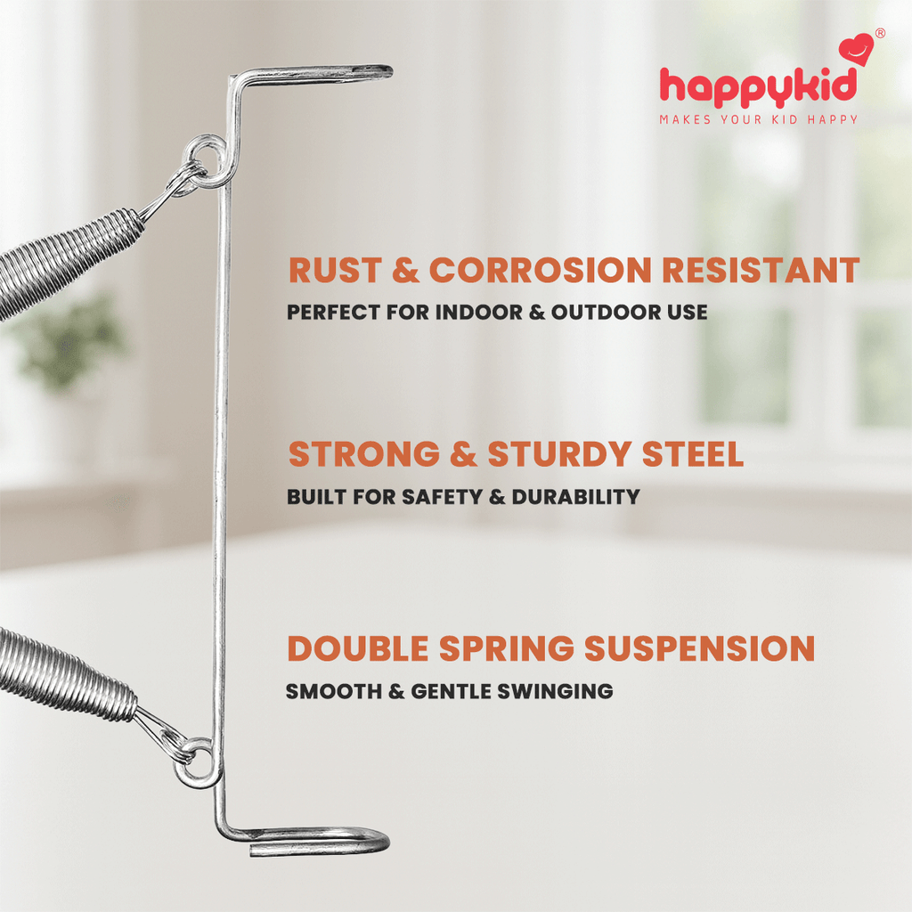 Happykid Angel Cradle with Double-Side Net & Double Spring Suspension | Newborn Baby Hanging Cradle