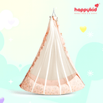Happykid Angel Cradle with Double-Side Net & Double Spring Suspension | Newborn Baby Hanging Cradle