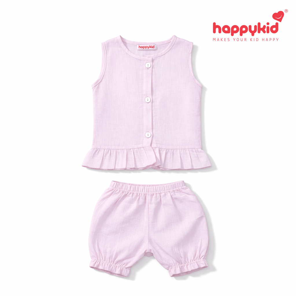 Happykid Newborn Baby Voile Daily Wear Dress  (0–3 Months) 3 Piece
