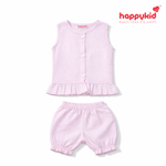 Happykid Newborn Baby Voile Daily Wear Dress  (0–3 Months) 3 Piece