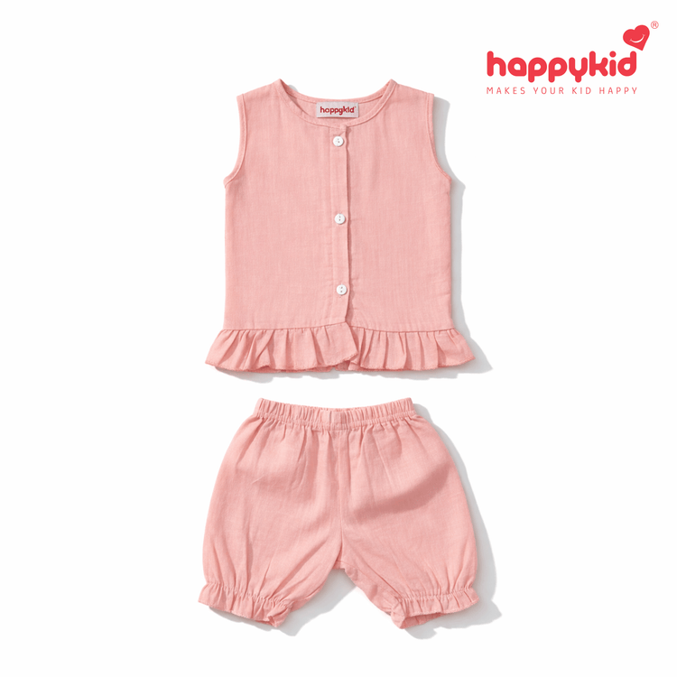 Happykid Newborn Baby Voile Daily Wear Dress  (0–3 Months) 3 Piece
