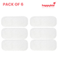 HappyKid Reusable Diaper Pads Pack of 6 | 8-Layer Ultra Absorbent Washable Cloth Inserts | Soft Cotton Baby Diaper Liners