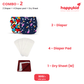 HappyKid Cloth Diaper Combo Set – 2 Diapers + 4 Pads + Dry Sheet | Reusable Baby Diaper Pack