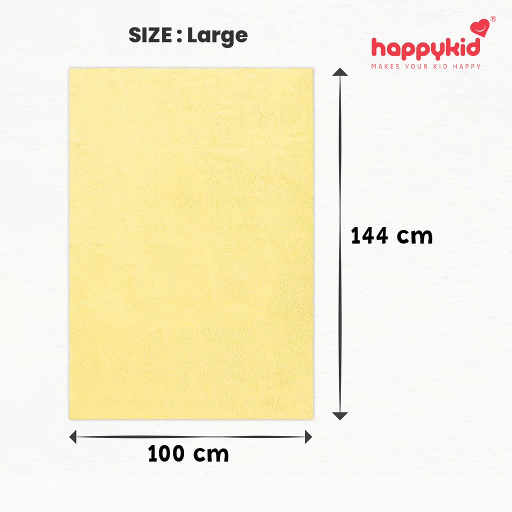Happykid Happy Dry Sheet – 100% Waterproof & Breathable Cotton Mattress Protector for Babies | Soft Absorbent Bed & Crib Sheet