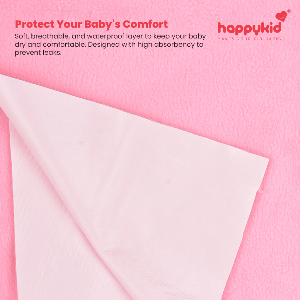 Happykid Happy Dry Sheet – 100% Waterproof & Breathable Cotton Mattress Protector for Babies | Soft Absorbent Bed & Crib Sheet