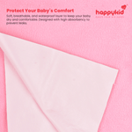 Happykid Happy Dry Sheet – 100% Waterproof & Breathable Cotton Mattress Protector for Babies | Soft Absorbent Bed & Crib Sheet