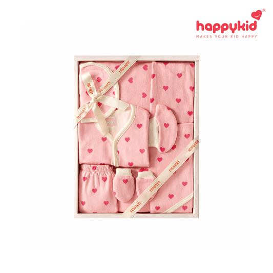 Galaxy Newborn Baby Gift Box – Cotton Dress, Cap, Bib, Mittens, Socks & Towel Set (0–3 Months)