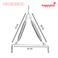 HappyKid Baby Bed Cradle Combo with Adjustable Window Hanger & Triangle Spring – 5 in 1 | Combo 6